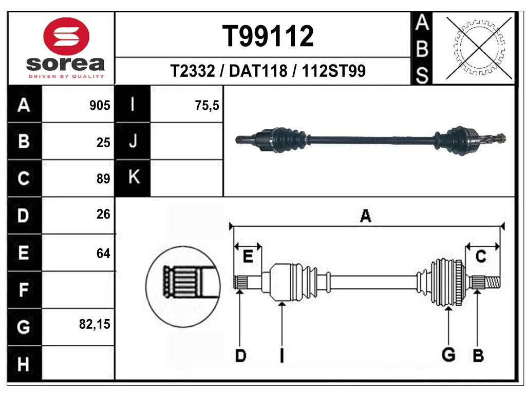 TRANSMISSION D DACIA DOKKER 1.5 DCI 1.2 TCE 1.6E — SET99112