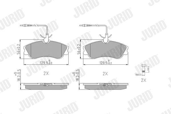 PLAQUETTE DE FREIN PSA PARTNER BERLINGO M59 05P683 — ST23124