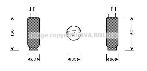 FILTRE DESHYDRATANT CLIM PAJERO II TOYOTA HIACE — TOD024