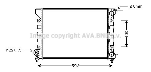RADIATEUR GOLF II/ JETTA1-2 383727 509501 — VNA2045
