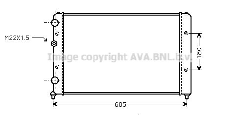 RADIATEUR CADDY II/POLO Classic 1.9D 58093 — VNA2115