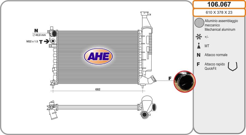RADIATEUR PSA PARTNER BERLINGO 732563 — 01.CN449