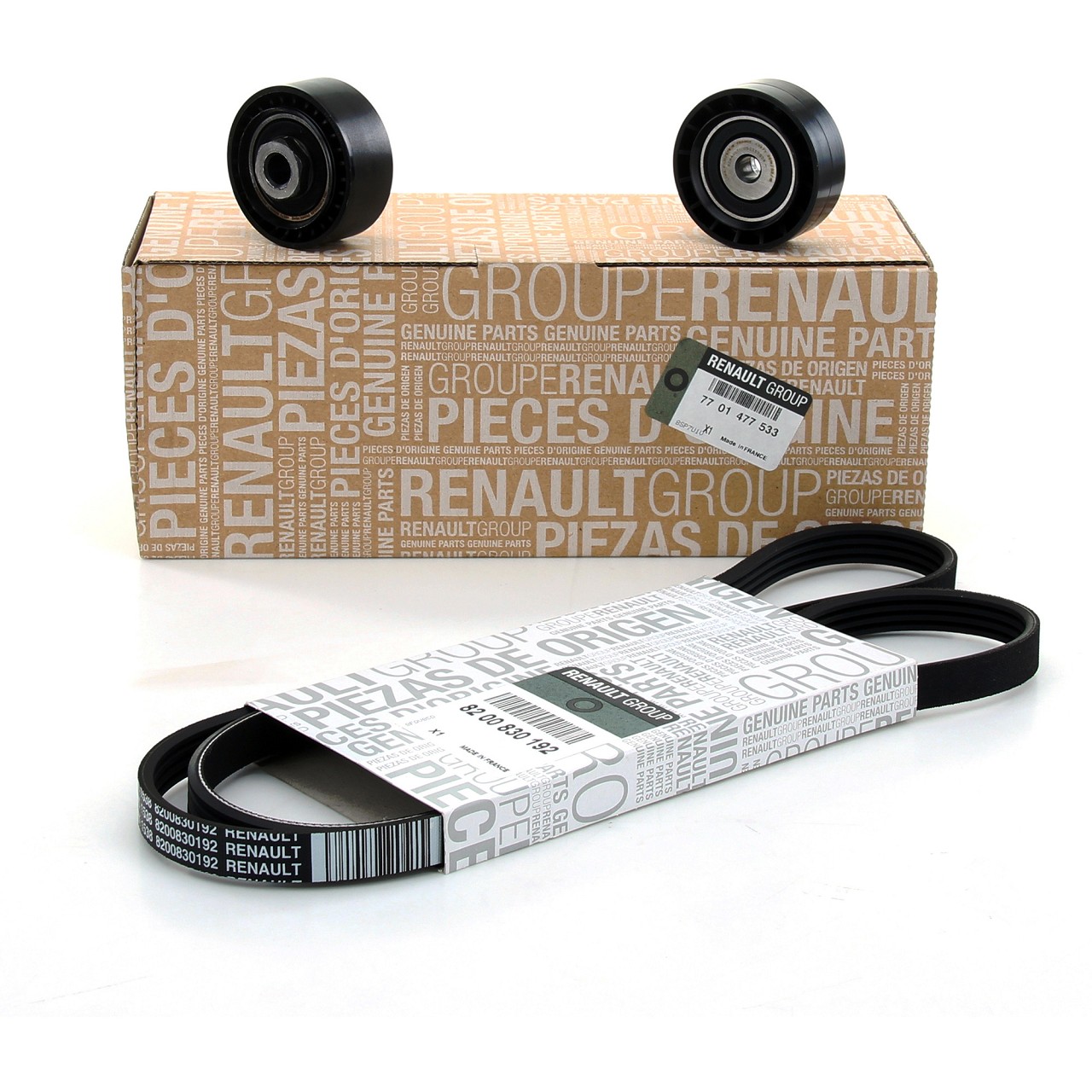 KIT ALTERNATEUR REN CLIO II 4PK1538 + 2TENDEUR — 7701477533