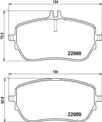 PLAQ DE FREIN AV MERCEDES CLA 180 C118 W177 V177 GLA H247 05P2136 — P1965