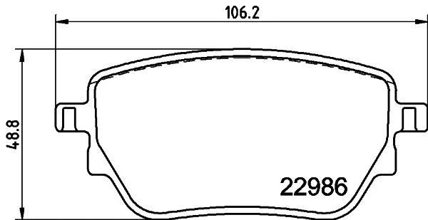PLAQ DE FREIN AR MERCEDES CLA 180 C118 W177 V177 GLA H247 05P2132 — P1973